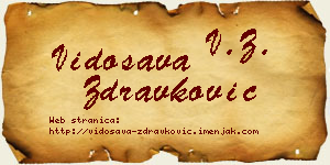 Vidosava Zdravković vizit kartica